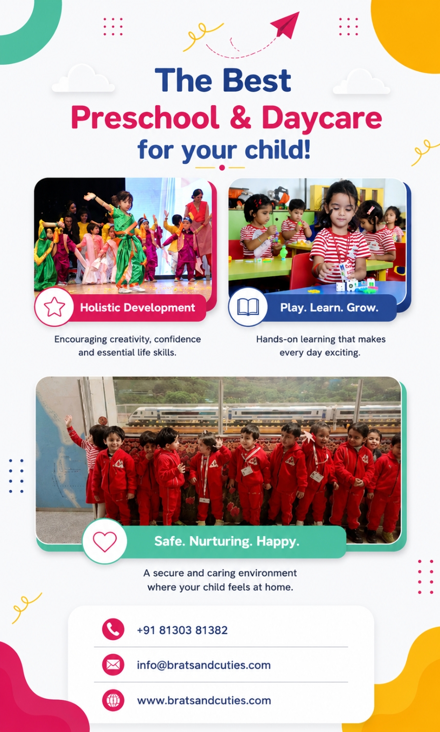 Brats n Cuties preschool admissions open banner